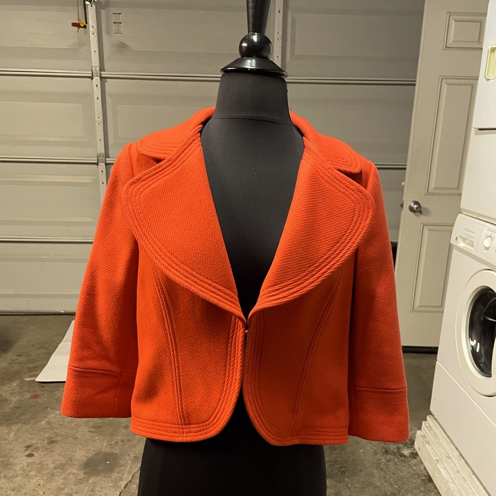 Boden Cropped Blazer/Jacket US6 UK10 *EUC* Dull Orange Color